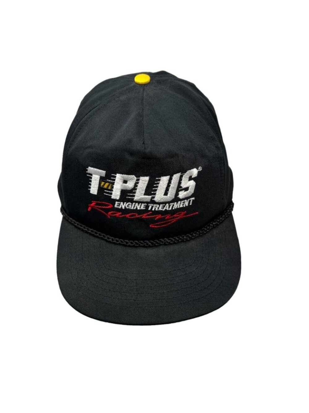 T-Plus Engine Treatment Racing Vintage Black Snapback Trucker Hat Cap Oil Retro - Picture 2 of 9